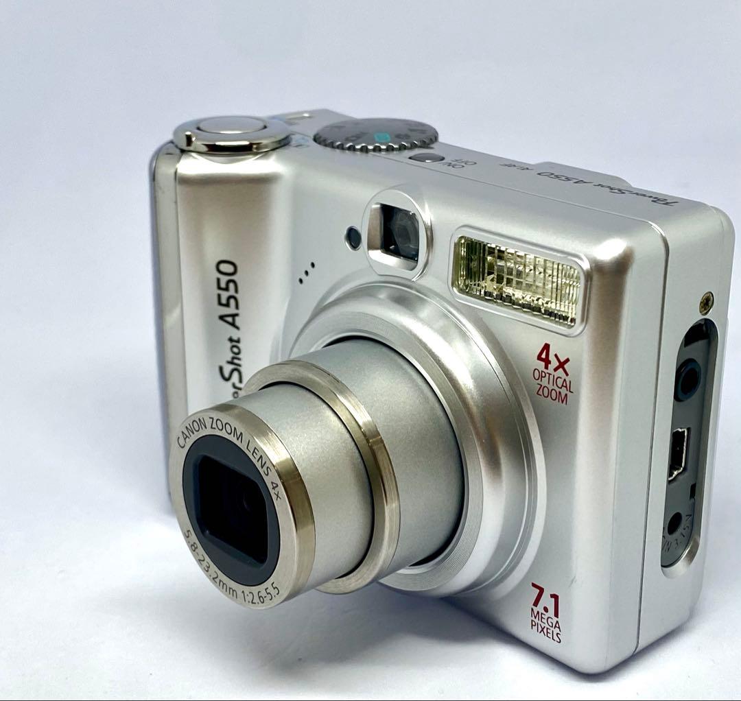【美品】キャノン パワーショット A550 デジタル コンデジ 単三電池駆動