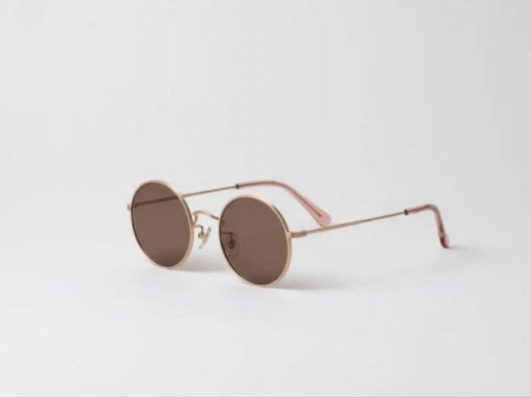 SHISHIKUI サングラス 眼鏡 ブラウン ゴールド