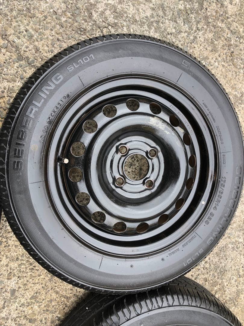 鉄チン　14インチ　175/65R14 タイヤホイールセット