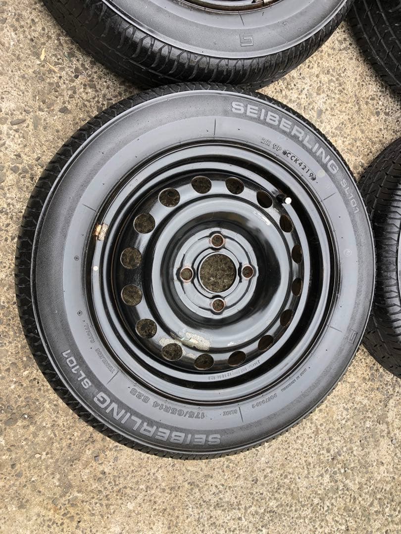 鉄チン　14インチ　175/65R14 タイヤホイールセット