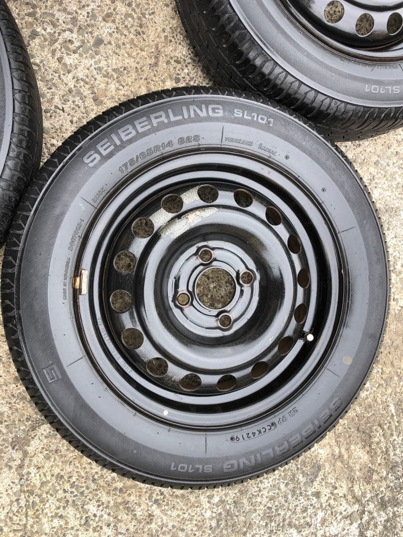 鉄チン　14インチ　175/65R14 タイヤホイールセット