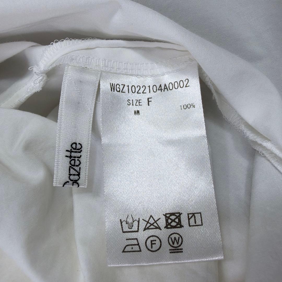 Whim Gazette ウィムガゼット ボウタイドルマンブラウス ホワイト Ｆ