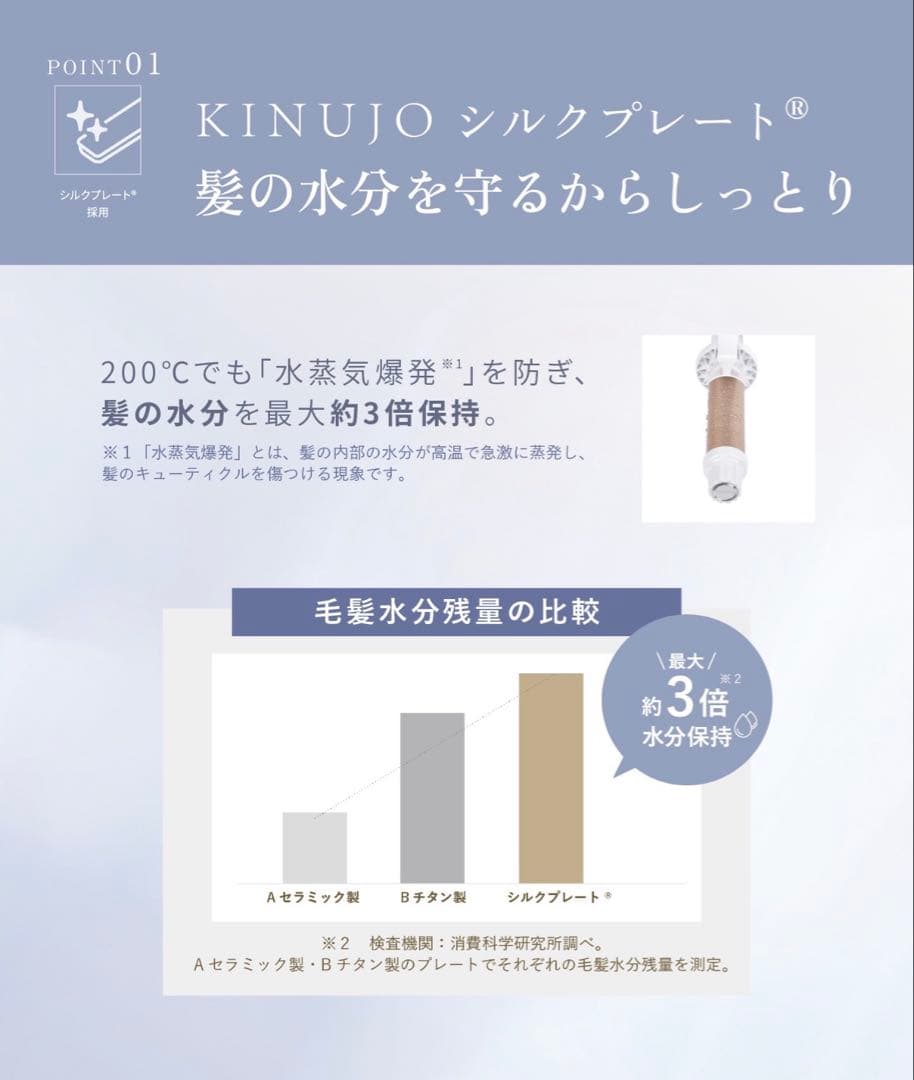 絹女 ～KINUJO～ CURL IRON キヌージョ カールアイロン 38mm