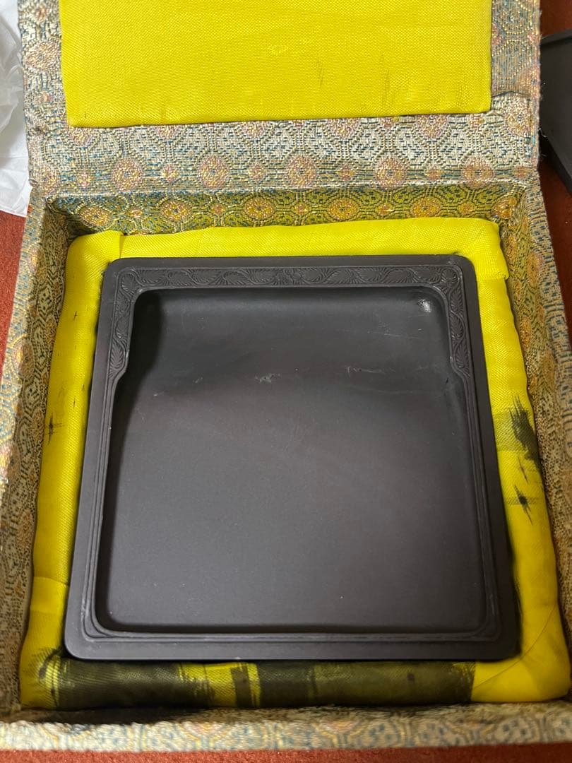 端渓硯　蓋付硯　元箱付