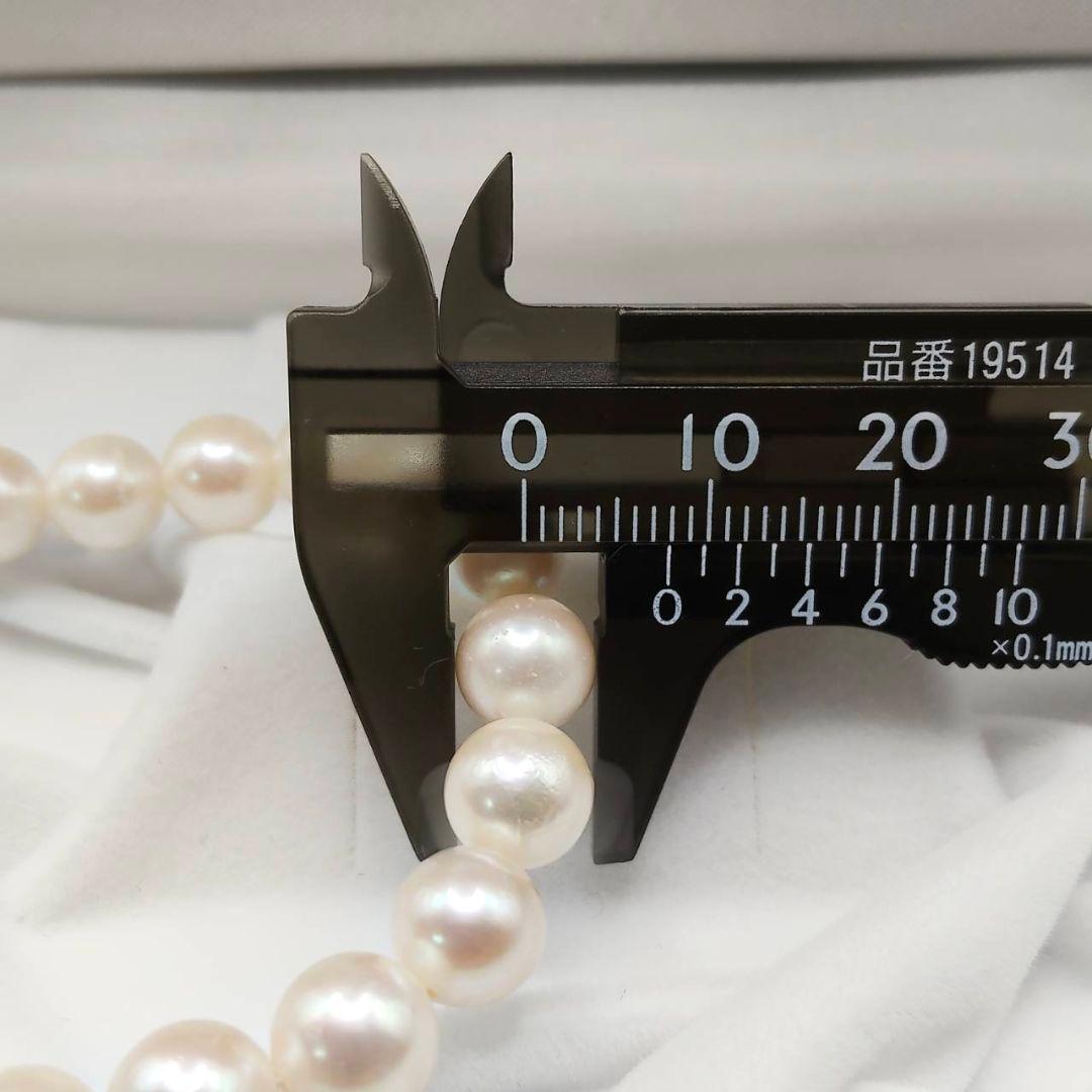 あこや パールネックレス 本真珠 7～8mm珠 シルバー刻印 極美品