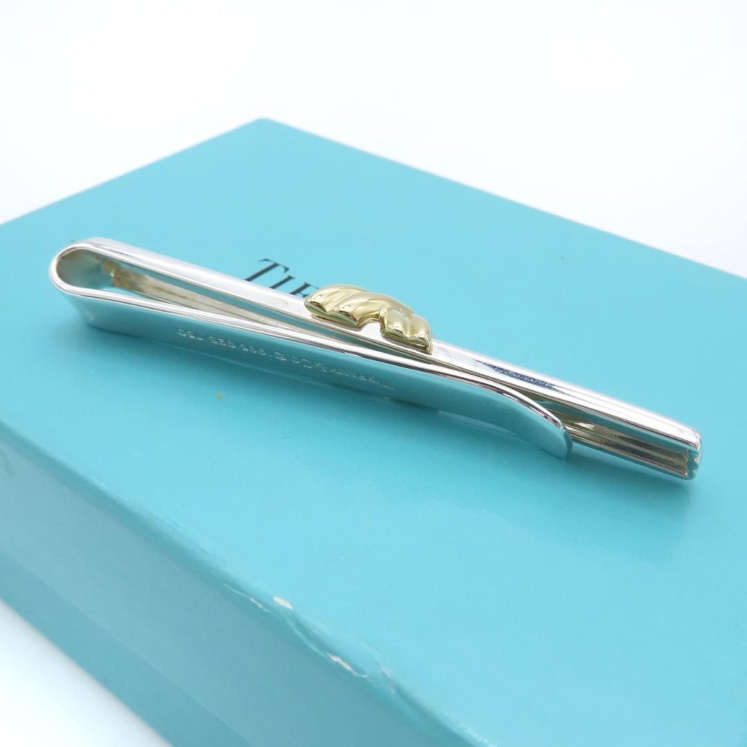 ティファニー ゴールド シグネチャー コンビ タイピン ネクタイ HH349