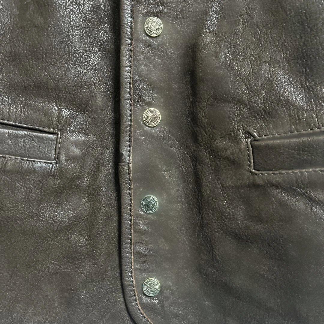 BALLY バリー　イタリア製　ヤギ革　レザーベスト　ダークブラウン