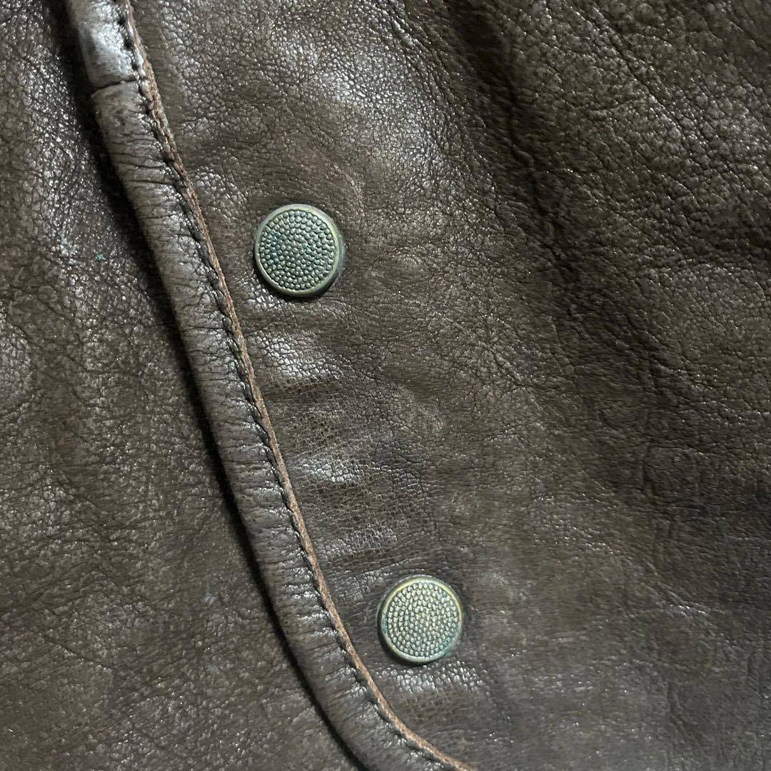 BALLY バリー　イタリア製　ヤギ革　レザーベスト　ダークブラウン