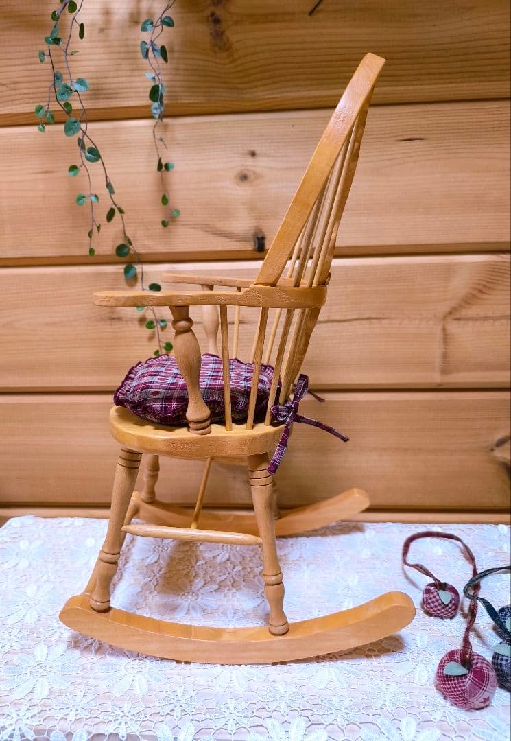 ⭐️アメリカンカントリー雑貨❤まん丸りんごのロッキングチェア✿ドール用✿