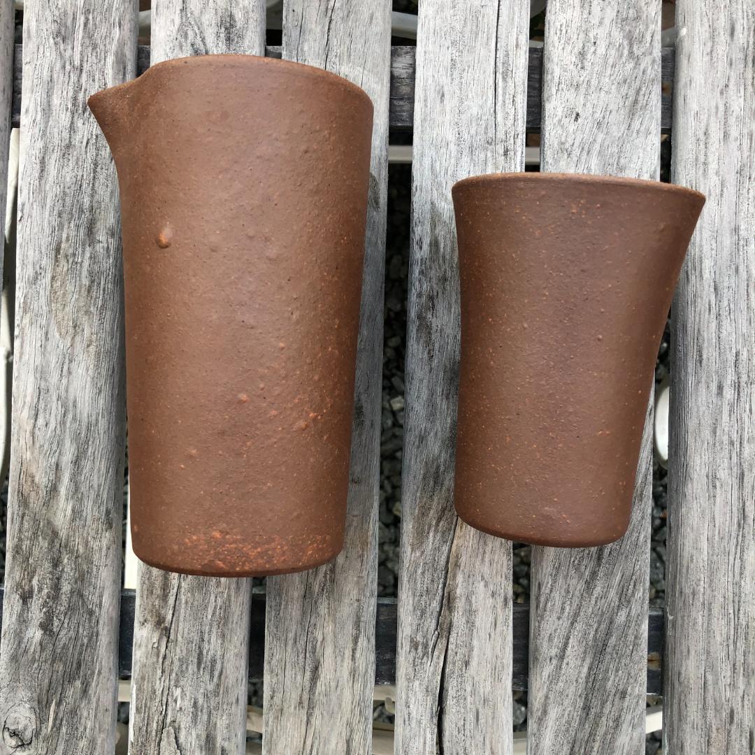 高線量 バドガシュタイン鉱石　高線量ラジウム鉱石含有　水差し＆カップ