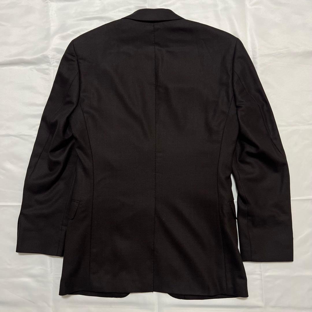 極美品✨️トゥモローランド ビジネス スーツ ブラウン 茶 バーズアイ 42サイズ