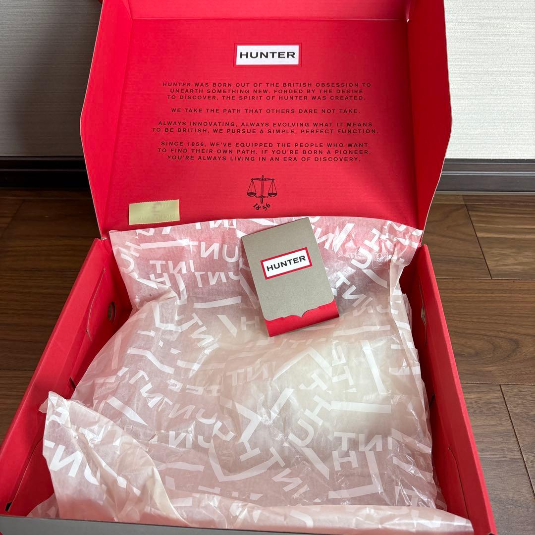 HUNTER ブラック レインブーツ US 7