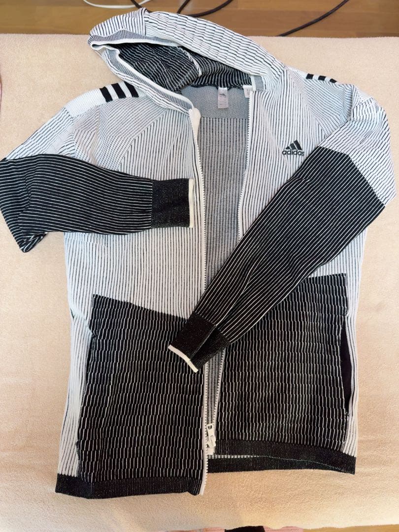 adidas ストライプ フーディー スカート セット M