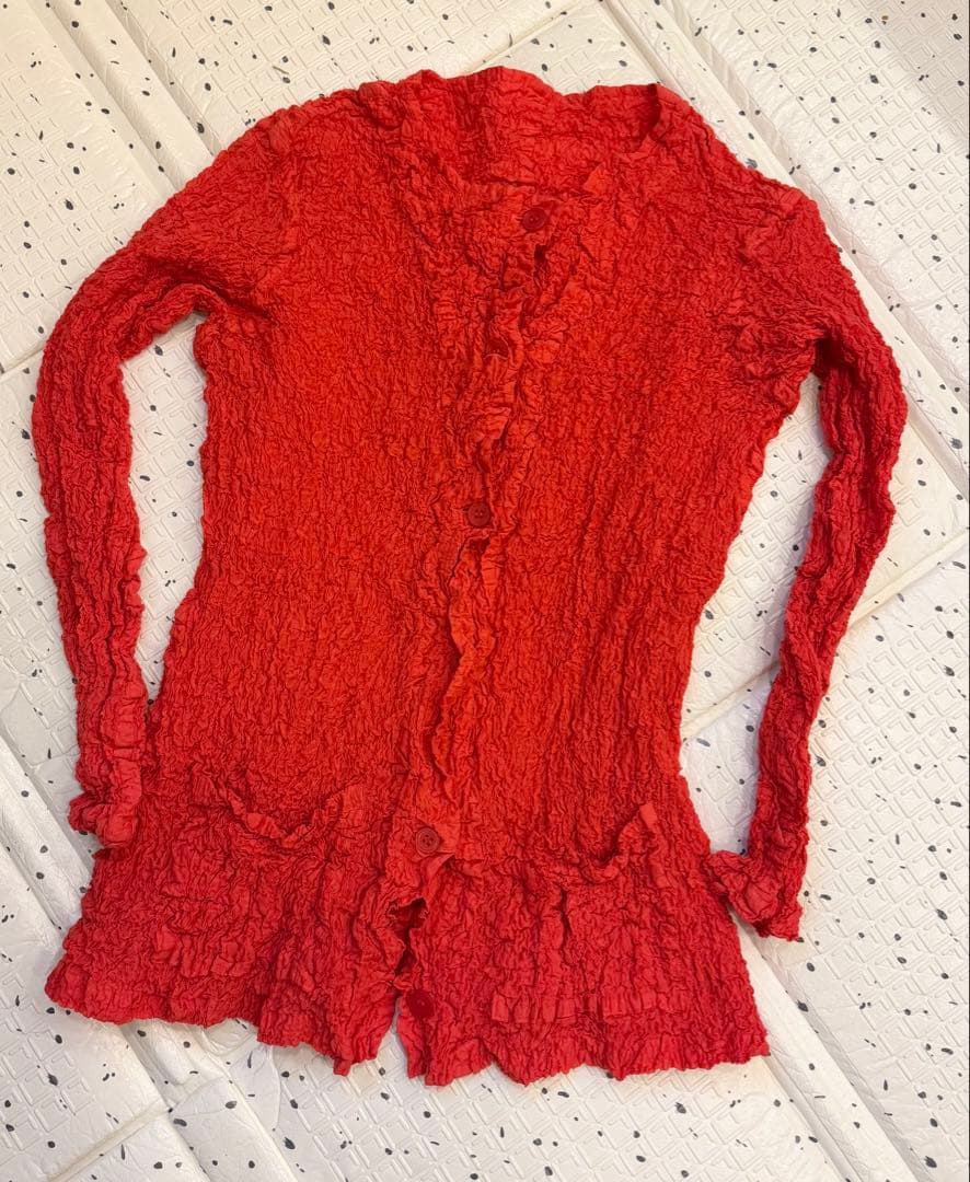 me issey miyake シワ加工 カーディガン イッセイミヤケ