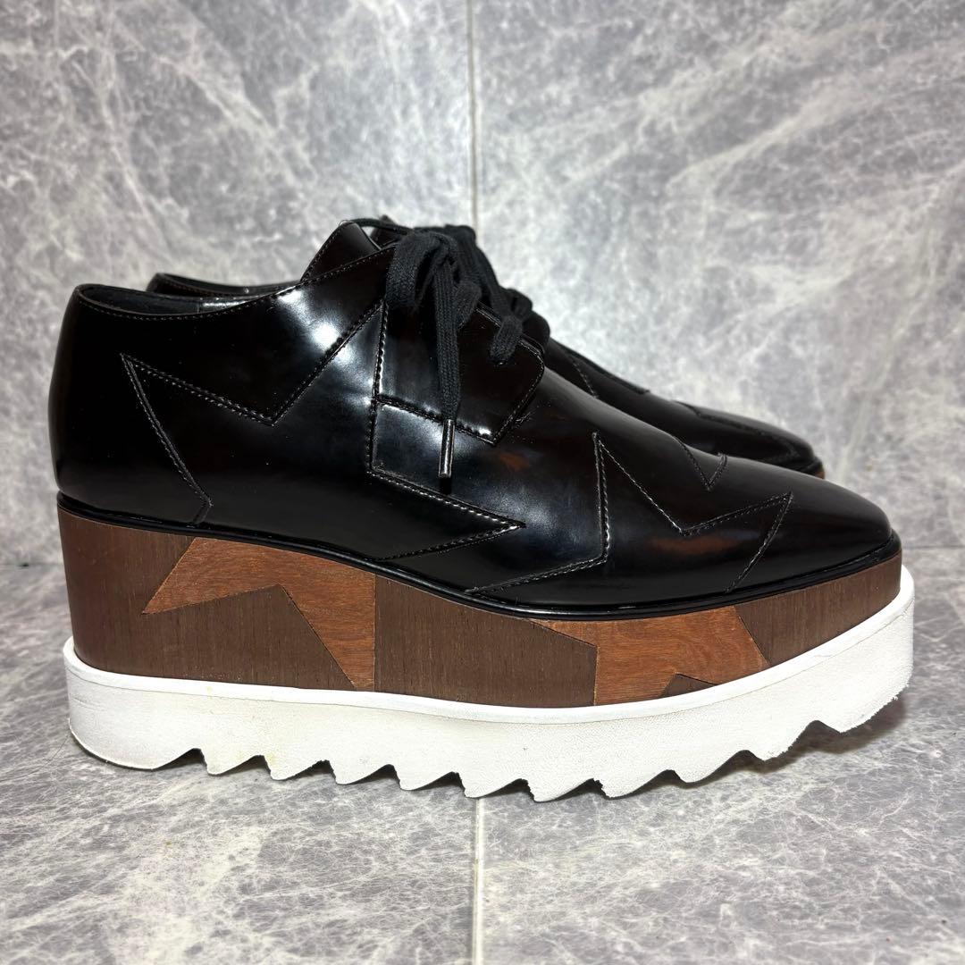 ⭐︎ステラマッカートニー⭐︎ エリス　厚底　シューズ　36 ブラック　黒　星