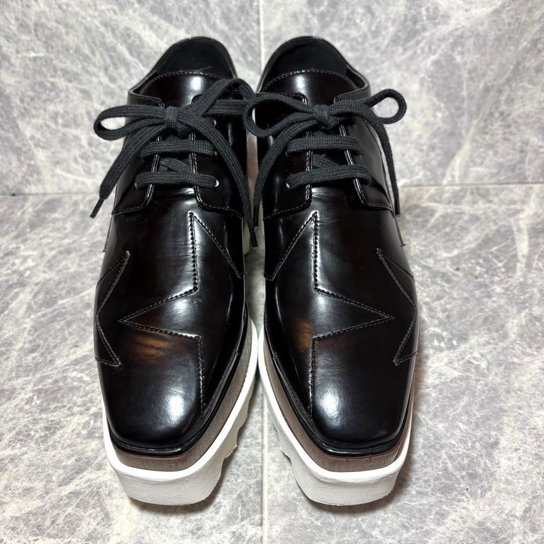 ⭐︎ステラマッカートニー⭐︎ エリス　厚底　シューズ　36 ブラック　黒　星