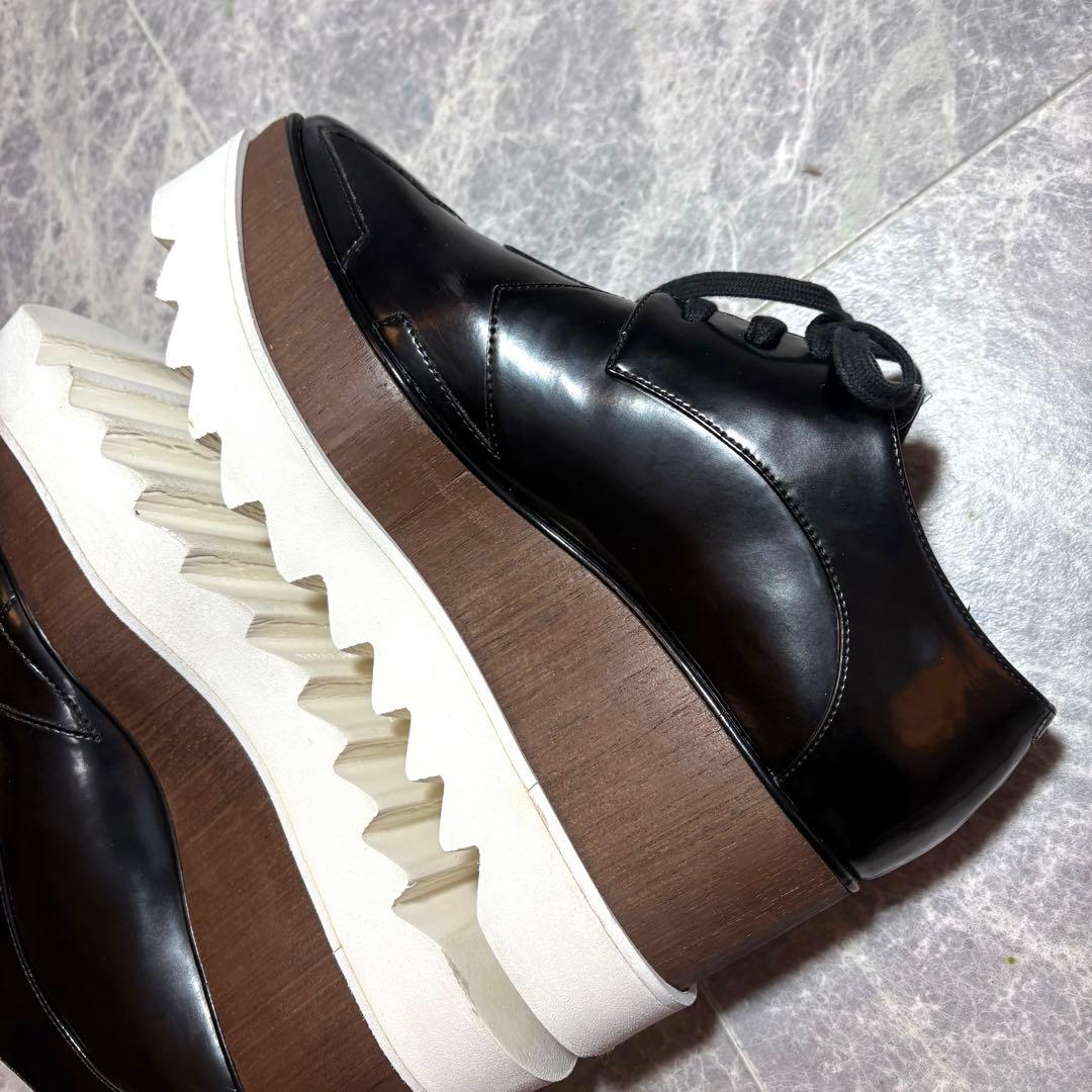 ⭐︎ステラマッカートニー⭐︎ エリス　厚底　シューズ　36 ブラック　黒　星