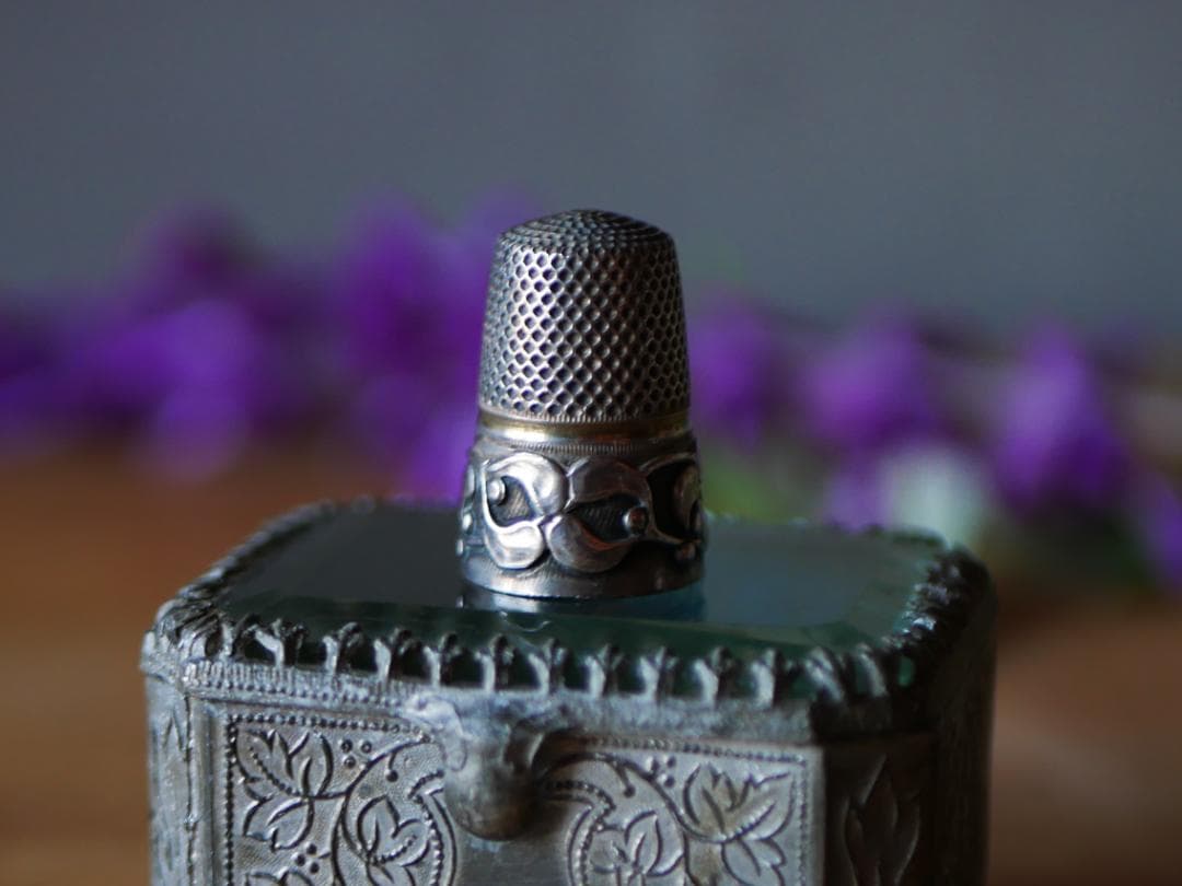 純銀　ヤドリギ　フレンチシルバー　指ぬき　フランスアンティーク　アンティーク