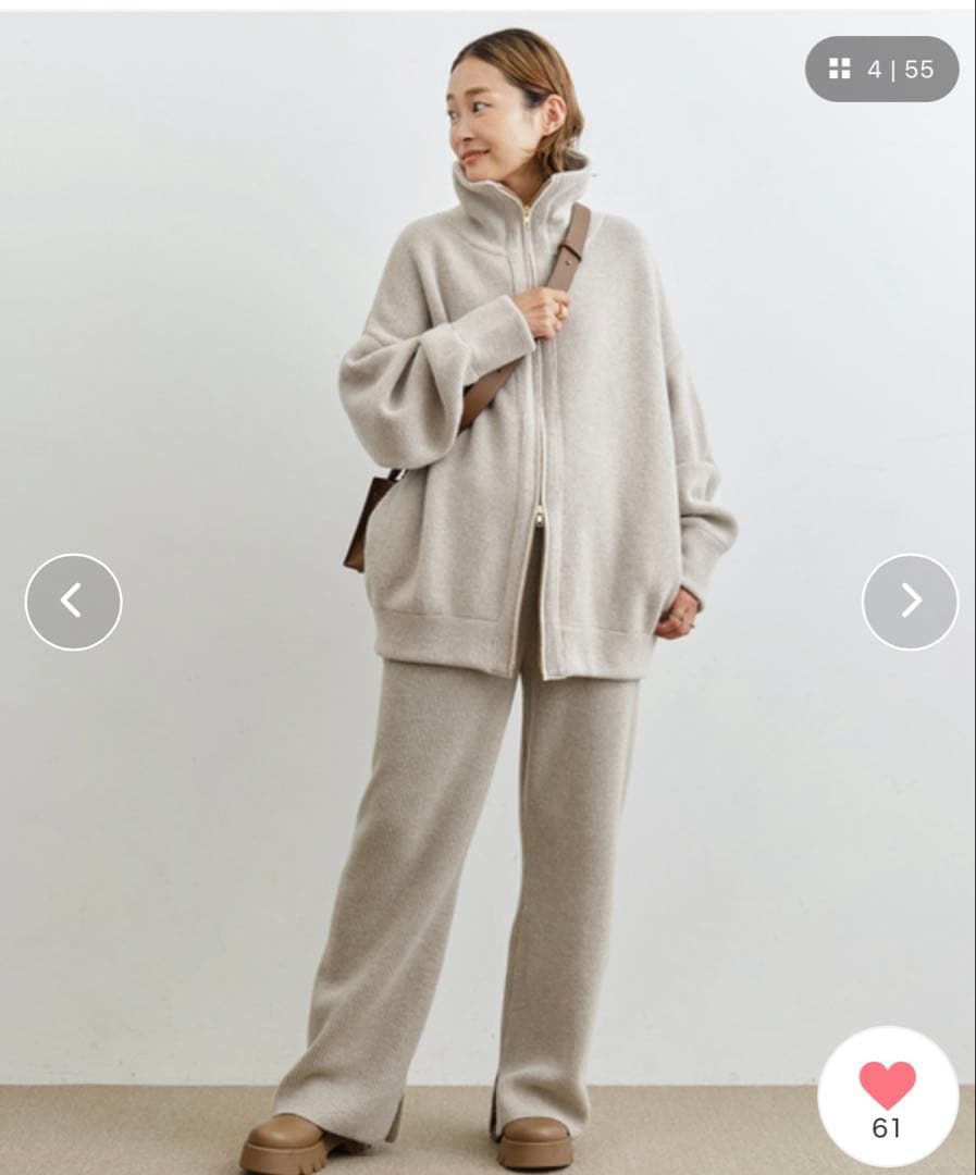 ドゥーズィエムクラス *OLBIA ロングジップ ブルゾン ¥59,400