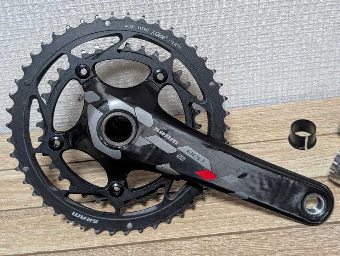 SRAM RED クランク 172.5㎜ BB2種 チェーンリング5枚
