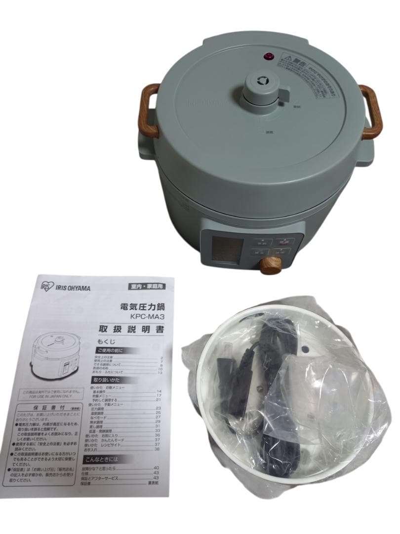 IRIS OHYAMA 電気圧力鍋 KPC-MA3　グリーン　108メニュー