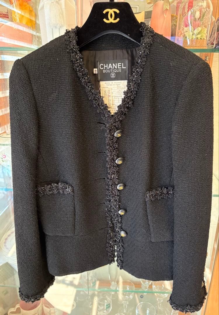 CHANELビンテージスーツ黒40