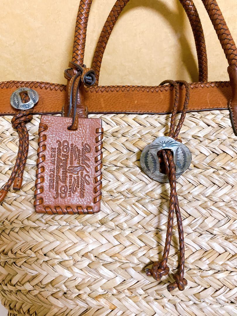 RALPH LAUREN コンチョボタン付ウエスタンカゴバッグ