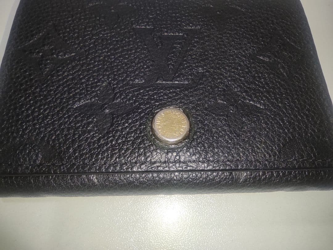 ルイヴィトン　 モノグラム　アンプラント　レザー　カードケース　ブラック　美品