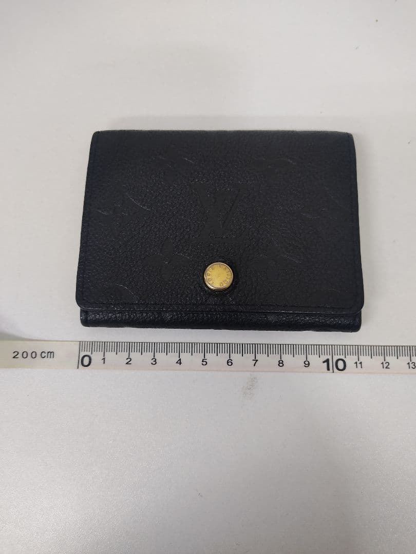 ルイヴィトン　 モノグラム　アンプラント　レザー　カードケース　ブラック　美品