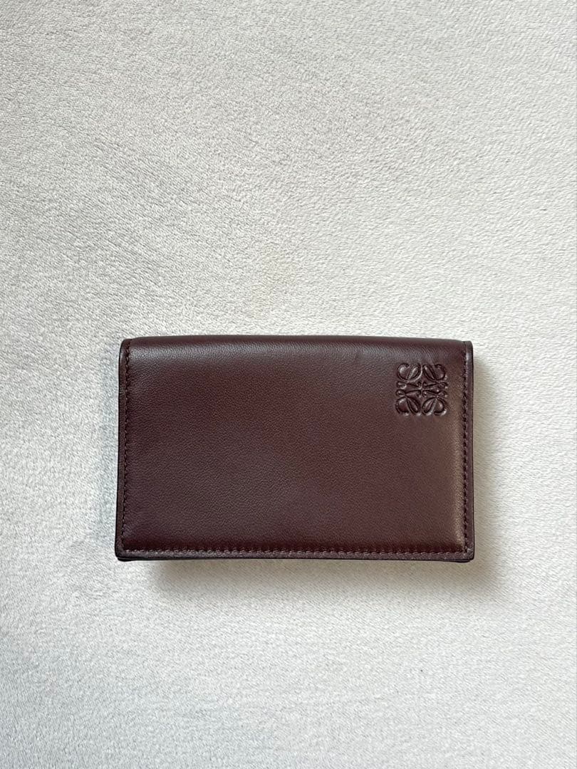 LOEWE ブラウン レザー 名刺入れ　美品