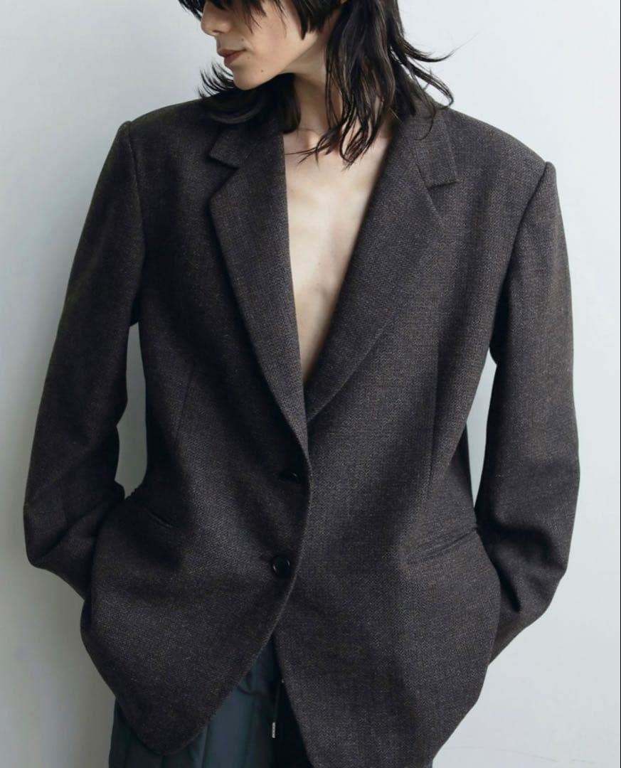 anuke アンヌーク Herringbone Wool Jacket 36