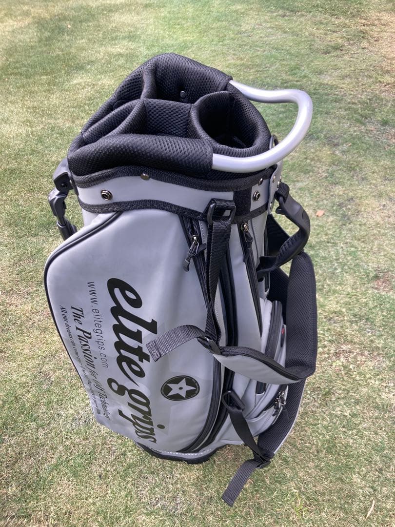 エリートグリップ限定キャディバッグ9.5グレースタンドヘッドカバー5点付き美品
