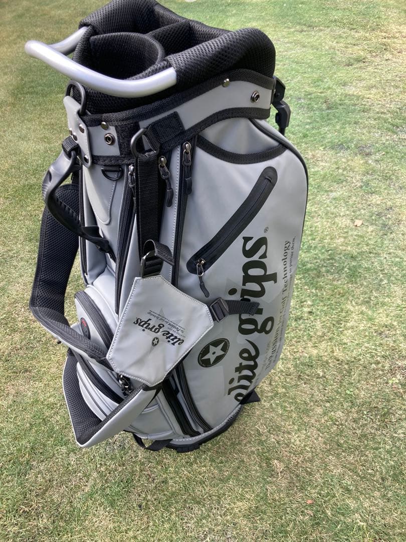 エリートグリップ限定キャディバッグ9.5グレースタンドヘッドカバー5点付き美品