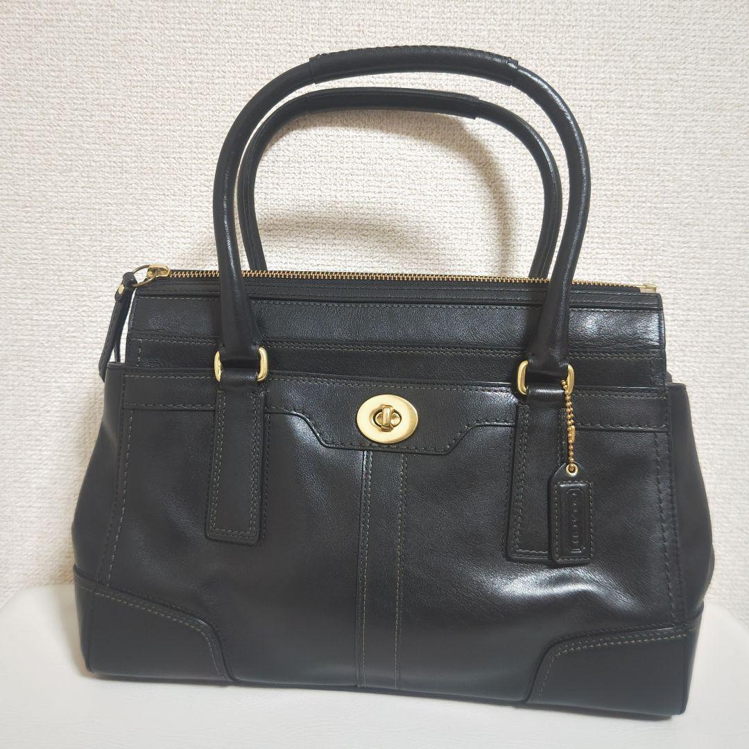 COACH ハンドバッグ　レザー　ブラック