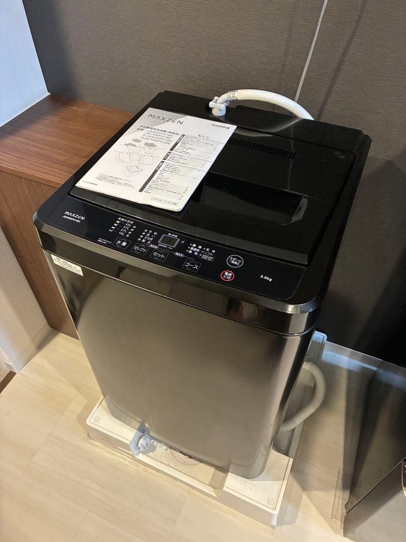 MAXZEN 全自動洗濯機 5㎏ 取扱説明書付き