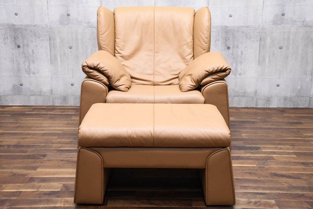 EEK90 展示品 エルポ アトランタ リクライニングソファ オットマンセット