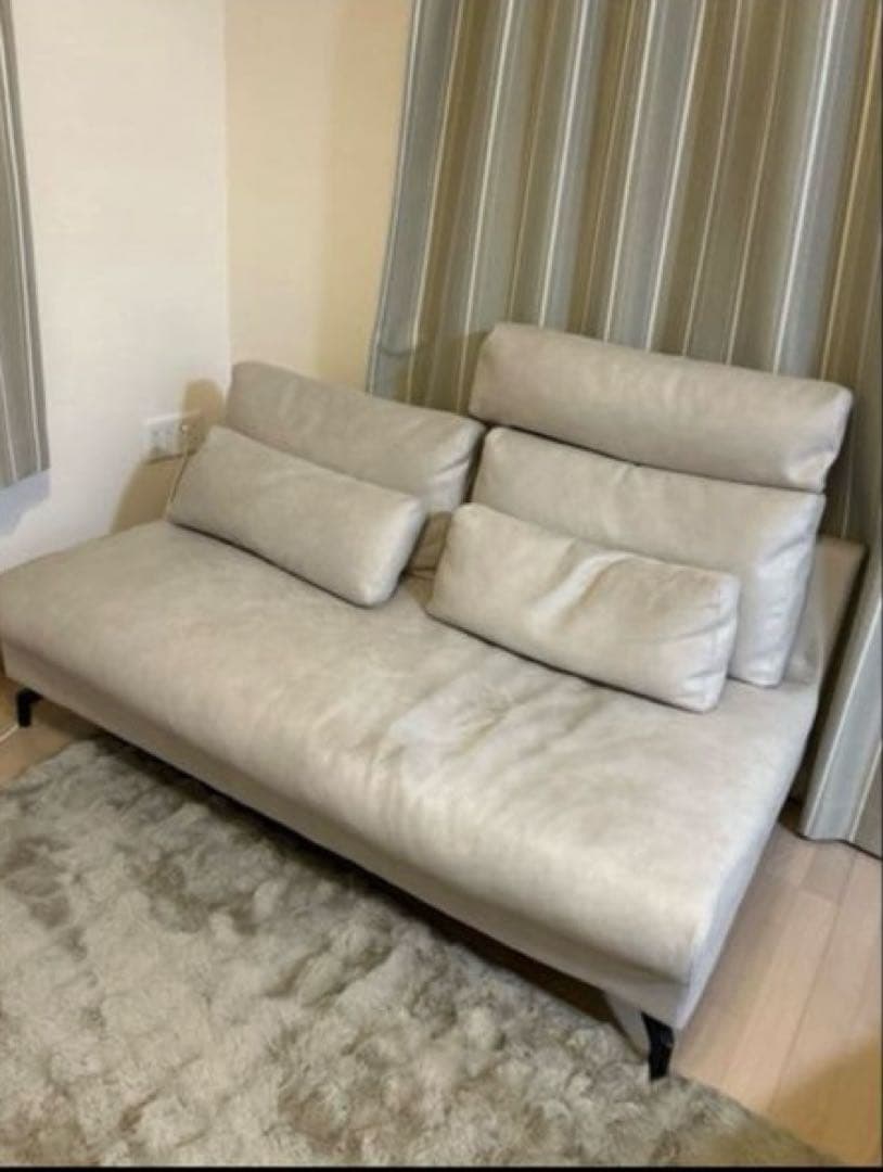 関家具 2人掛けソファ ヘッドレスト付き メンテナンスキット付き