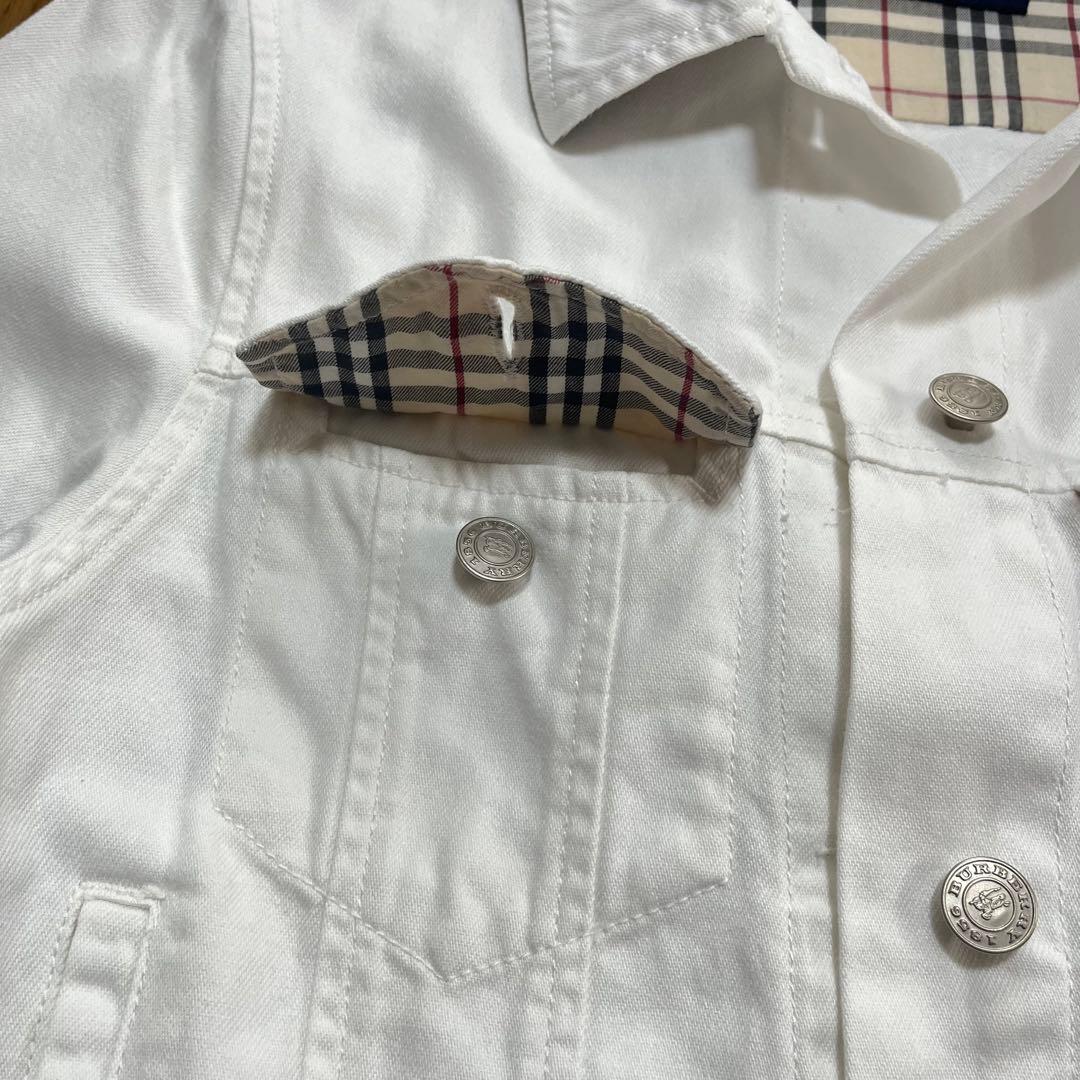 BURBERRY ホワイトデニムジャケット　トラッカージャケット　ノバチェック