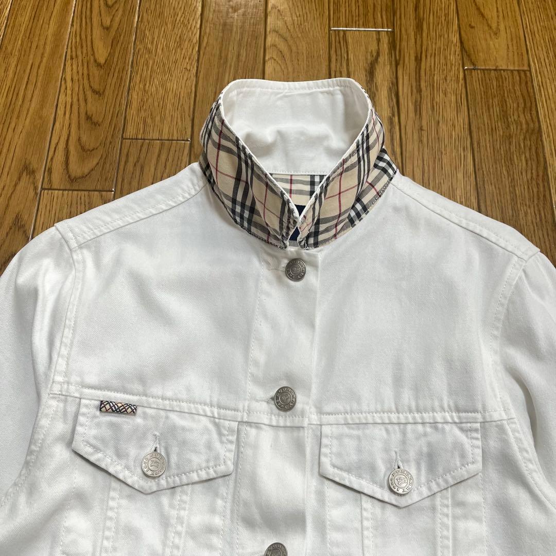 BURBERRY ホワイトデニムジャケット　トラッカージャケット　ノバチェック