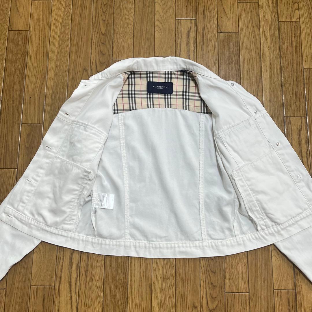 BURBERRY ホワイトデニムジャケット　トラッカージャケット　ノバチェック
