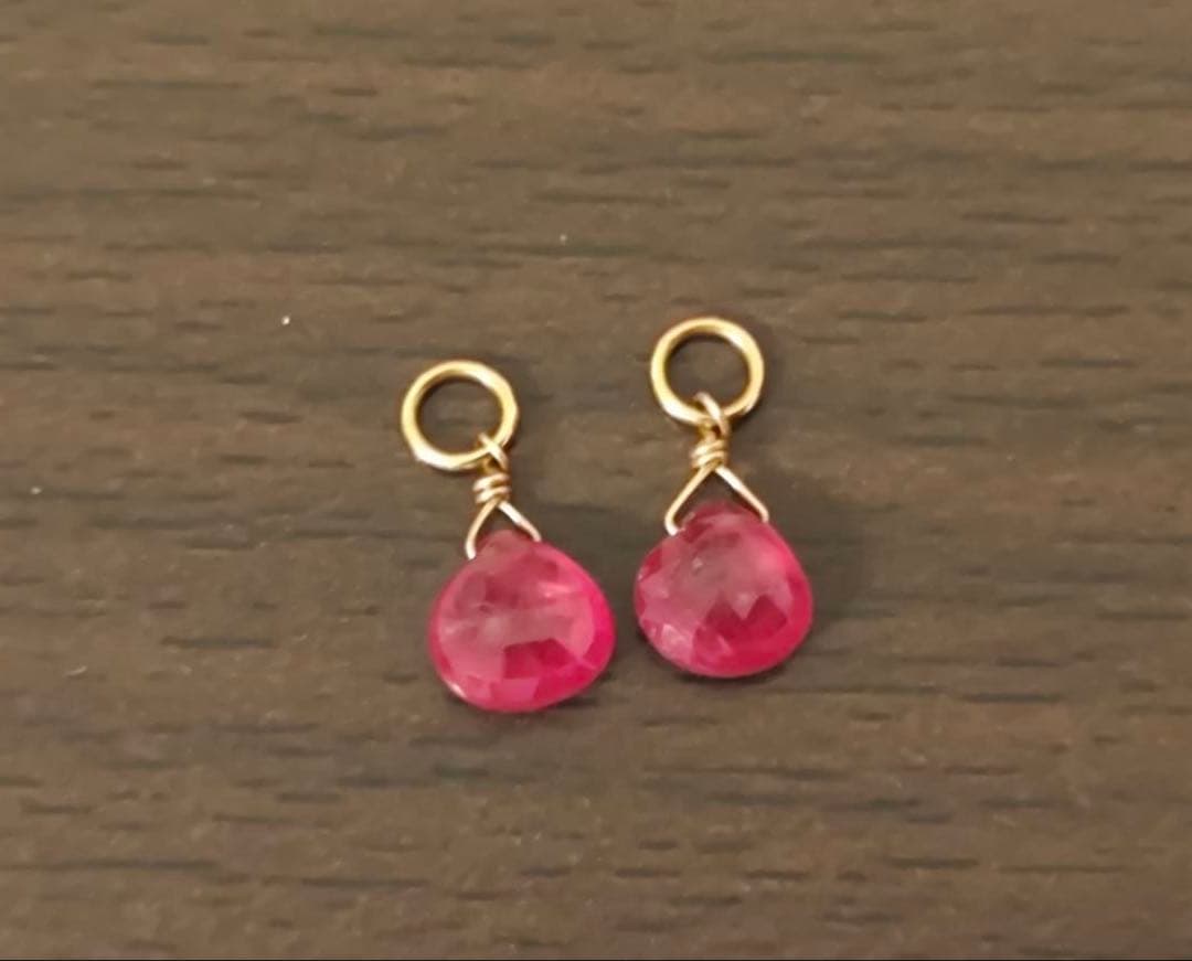 agete アガット k10 ルビー ピアスチャーム