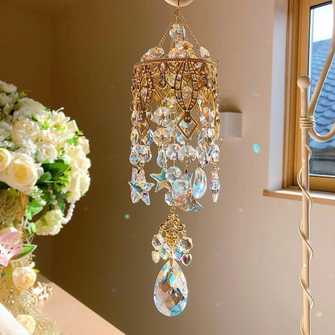 スワロフスキー☆Star & Moon.。.:*☆♡*.+サンキャッチャー♡