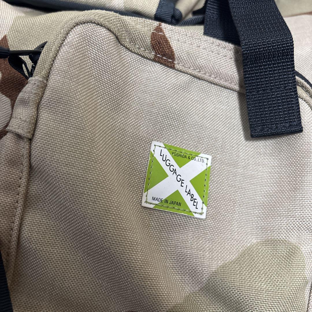 ラゲッジレーベル　迷彩　リュック　バックパック　収納多数　極美品　カモフラ