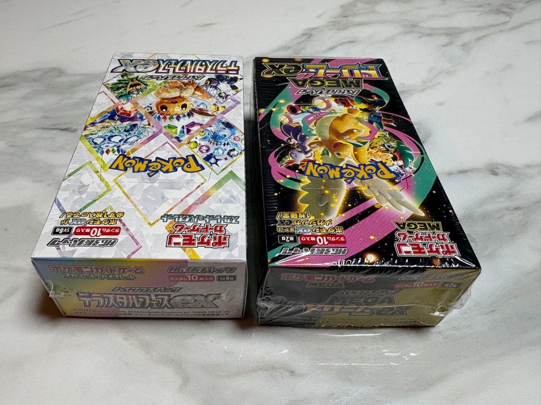 ポケモン MEGAドリームex & テラスタルフェスexシュリンク付き各1BOX