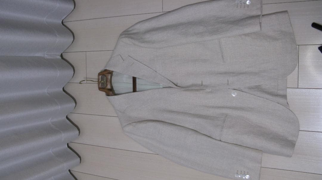 リングヂャケット　リネンシルク　ウィンドペン テーラードジャケット44