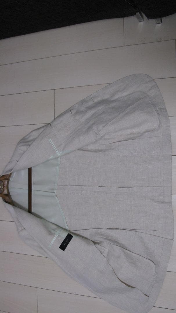 リングヂャケット　リネンシルク　ウィンドペン テーラードジャケット44