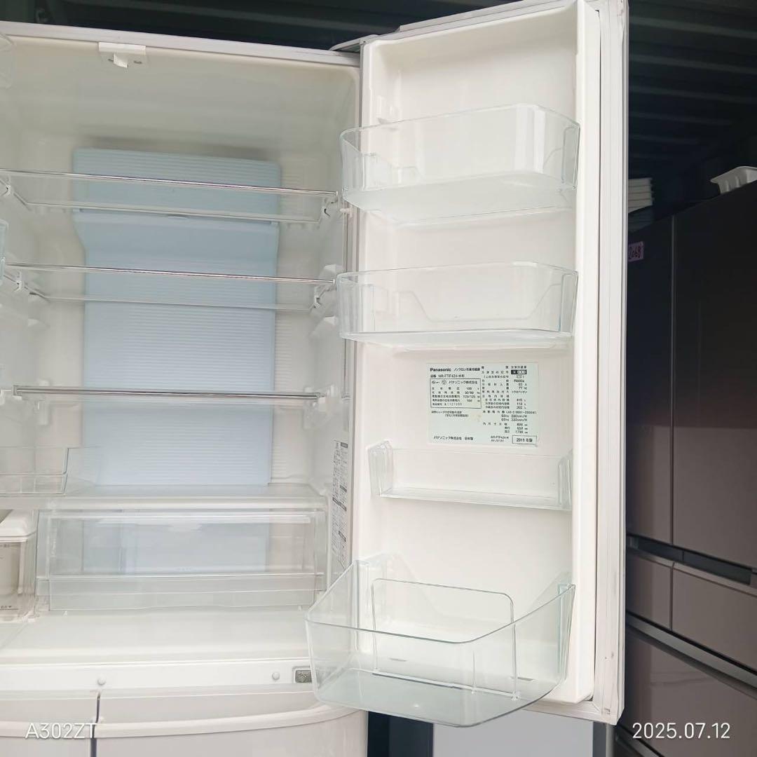 F001 パナソニック　冷蔵庫　大型　6ドア　自動製氷機能付き415Lファミリー