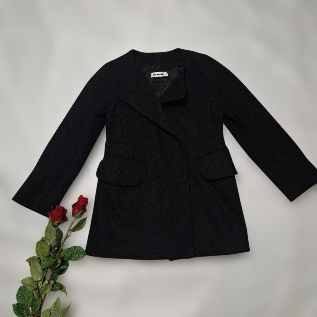 【JIL SANDER 】サイズ36　レディース　　ブラック テーラードコート