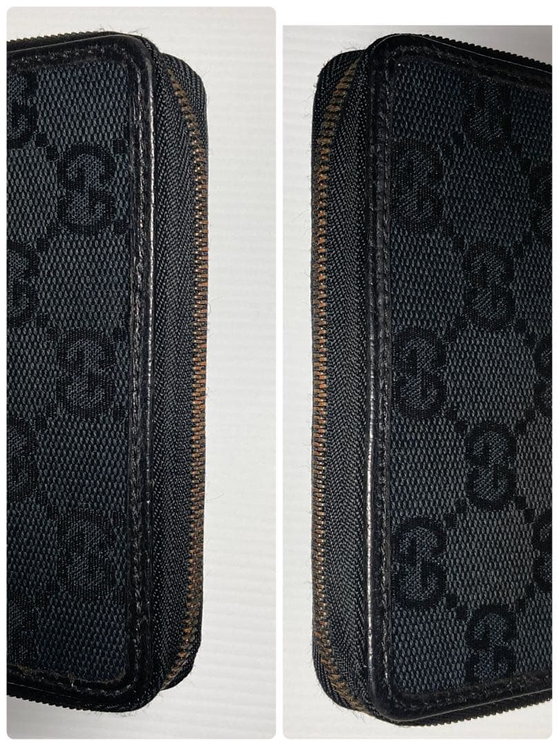 良品　GUCCI グッチ　GGキャンバス ケース　カードケース　ブラック