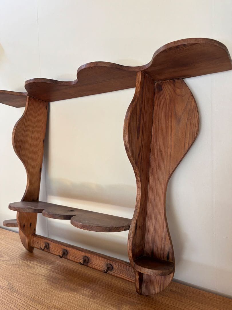 フランス　アンティークパイン　ウォールシェルフ